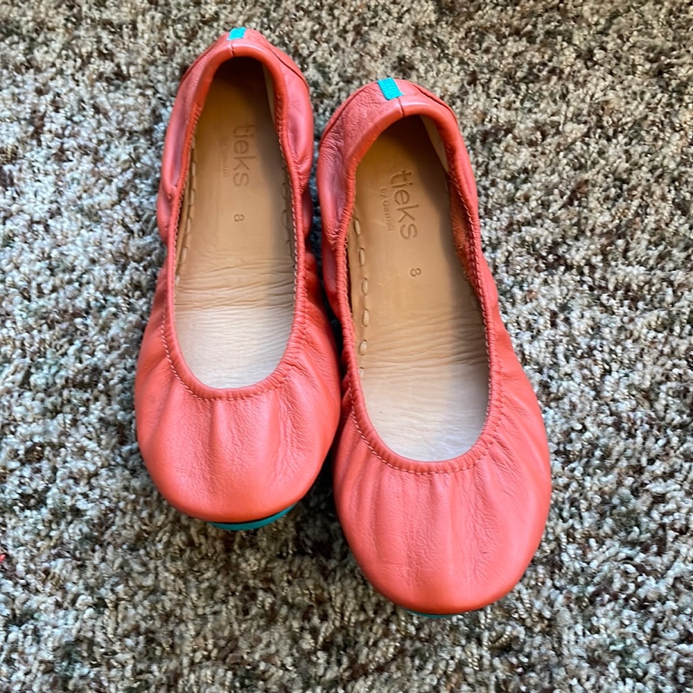 Tieks orange ballet flats